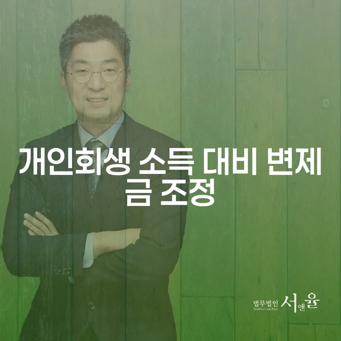 개인회생 소득 대비 변제금 조정: 어떻게 할까요?